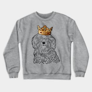 Puli Dog King Queen Wearing Crown Crewneck Sweatshirt